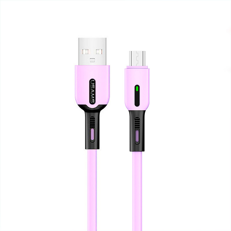 Ripley USAMS CABLE U51 DATA USB MICRO SILICONA CON LUZ 1M LILA US SJ432 ripley-usams-cable-u51-data-usb-micro-silicona-con-luz-1m-lila-us-sj432