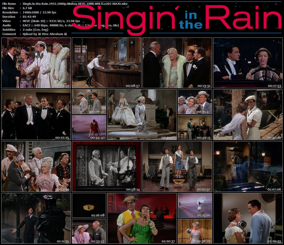 Singin in the Rain 1952 1080p Blu Ray HEVC 10Bit MULTi x265 MAJO mkv