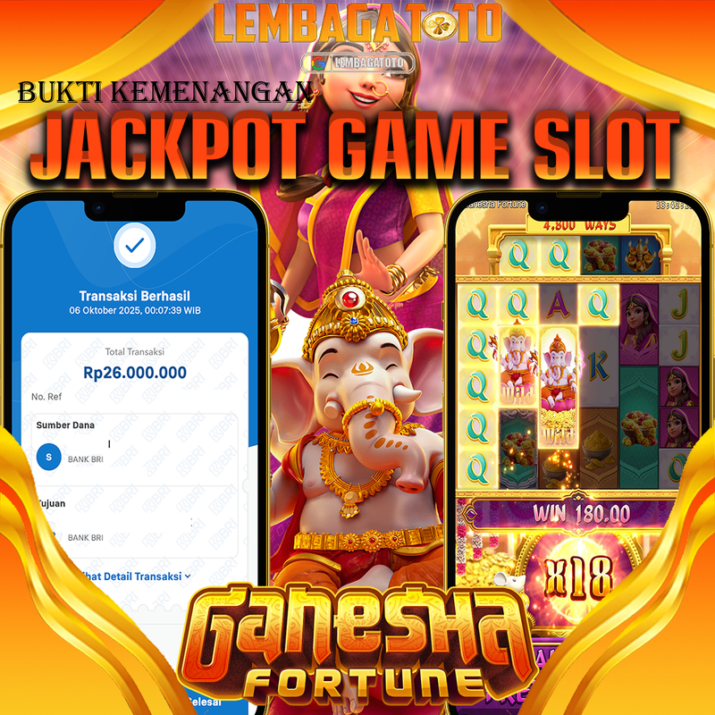 BUKTI JACKPOT 07 OCTOBER LEMBAGATOTO GANESHA FORTUNE Rp.26.000.000,- LUNAS