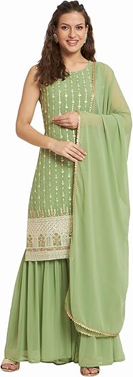 Shopping Queen Pista Green Gown
