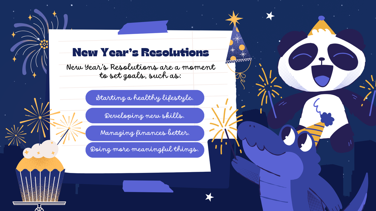 Purple Illustrative New Year 2025 Presentation