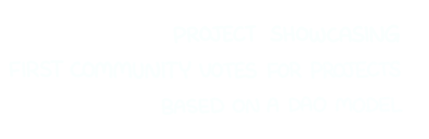 Quater 4: Project showcasing, first community votes for projects based on a DAO model.