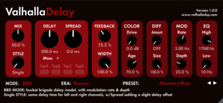 ValhallaDSP ValhallaDelay v1.1.2 macOS
