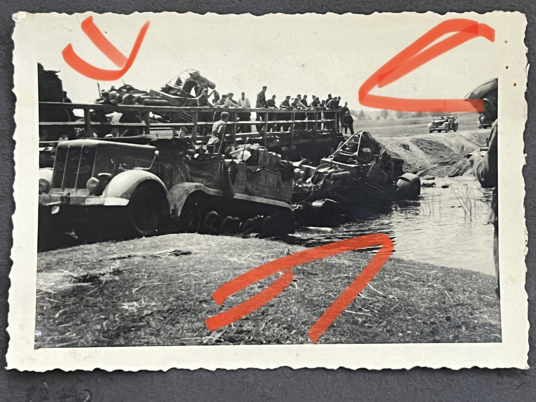 ) Deutsches Foto 2wk Panzer bei Grodno Russland Fotoalbum Russia Tank