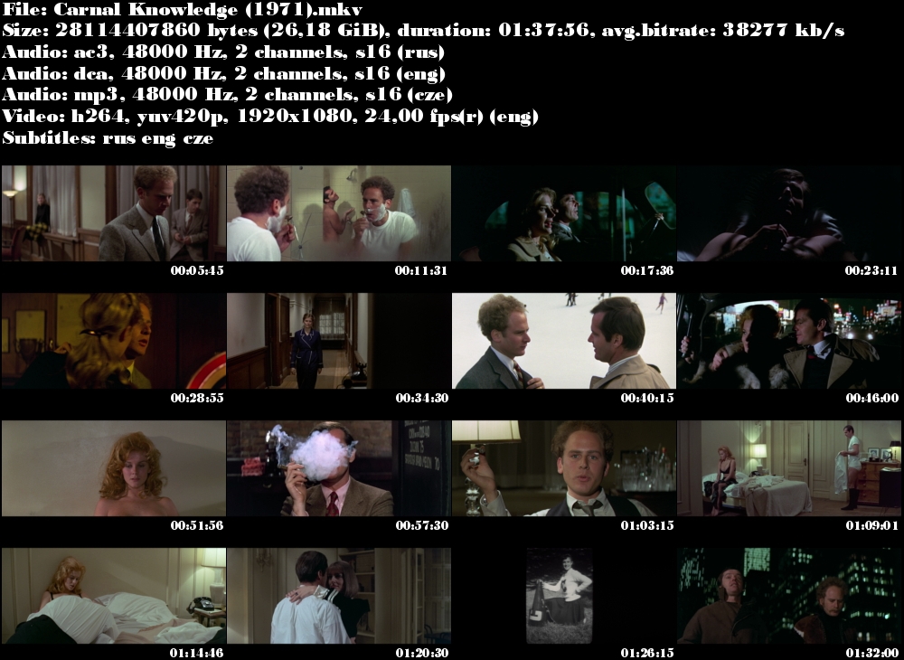 Tělesné vztahy / Carnal Knowledge (1971)