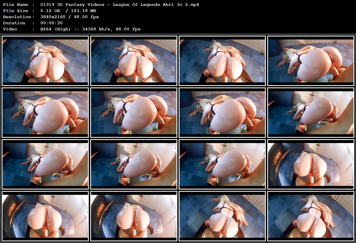 01319 3D Fantasy Videos - League Of Legends Ahri 3c 2.mp4