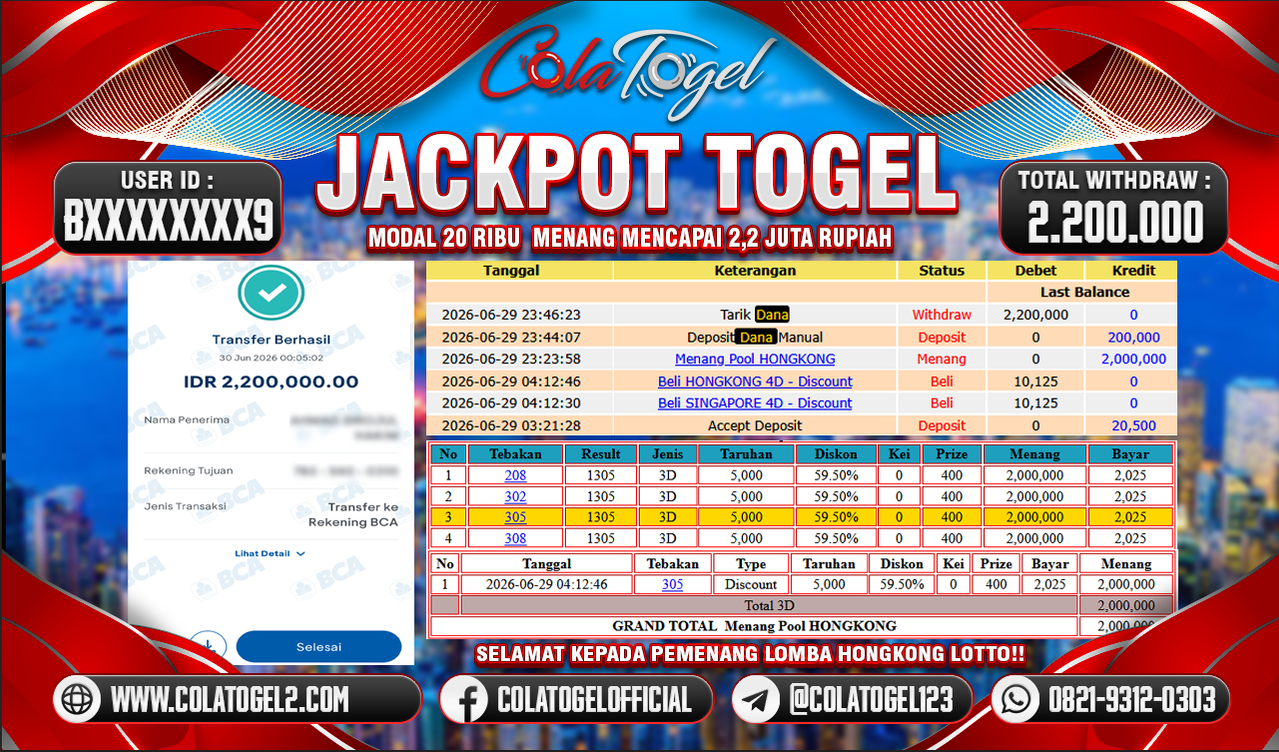 JACKPOT HONGKONG LOTTO!!