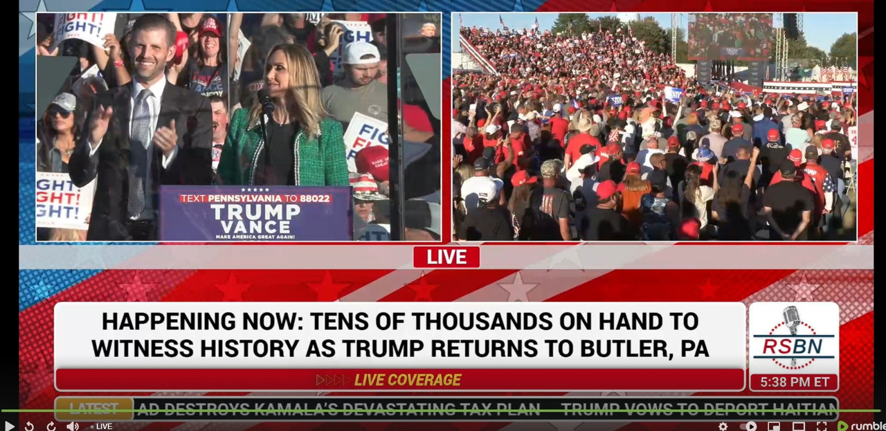 LIVE: PRESIDENT TRUMP RETURNS FOR A HISTORIC RALLY IN BUTLER ...