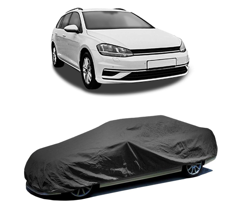 Husa tip prelata auto pentru Volkswagen Golf VAN VII Variant (BA5) 2013 - 2017,culoare negru, material textil impermeabil, rezistanta la intemperii praf UV, CARPASSION Husa Protectie