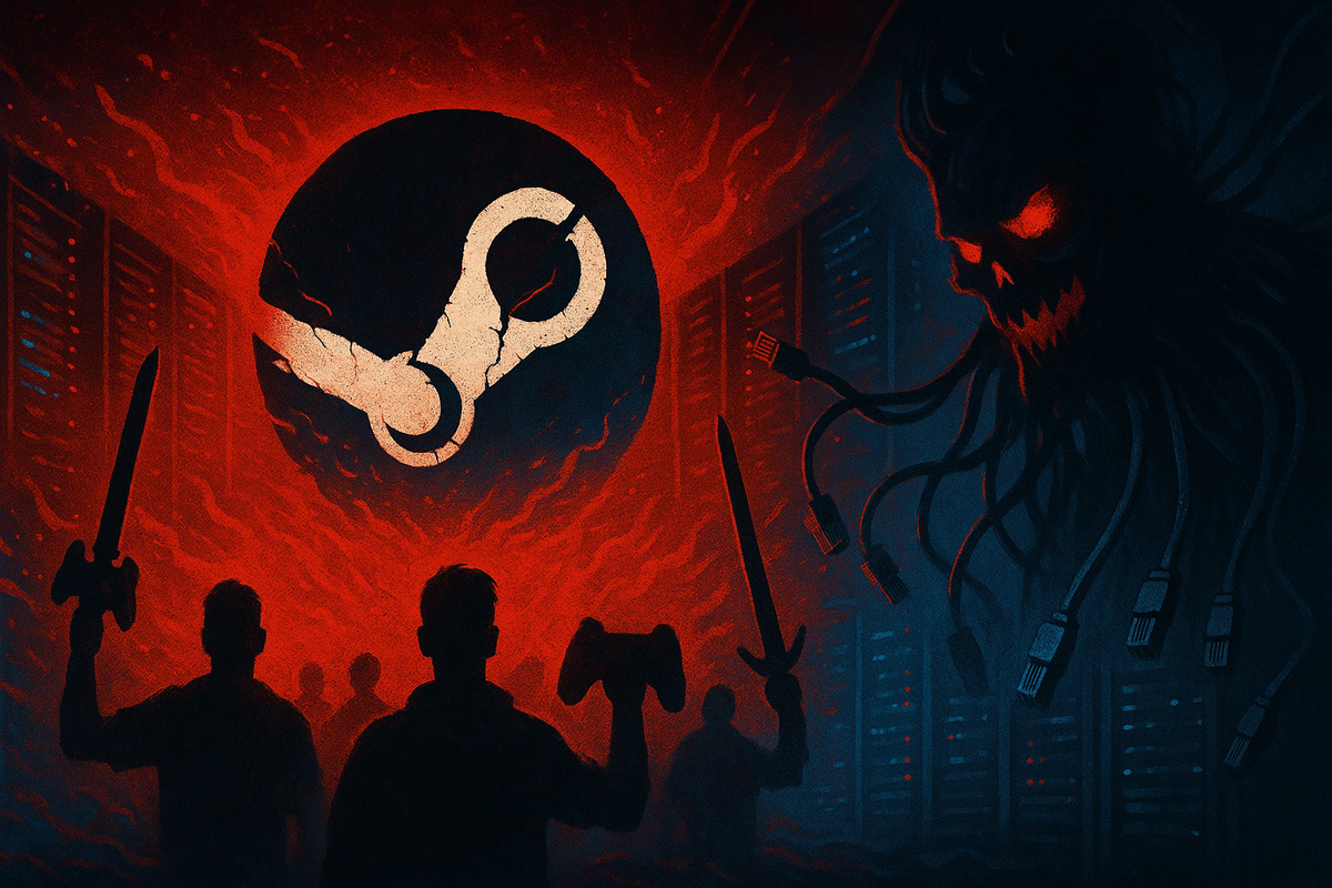 Steam no Apagão Digital: DDoS Gigante Transforma o Paraíso Gamer em Terra de Ninguém, e o Botnet Aisuru Ri por Último
