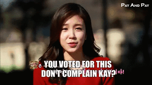 u voted for this dont complaint ok