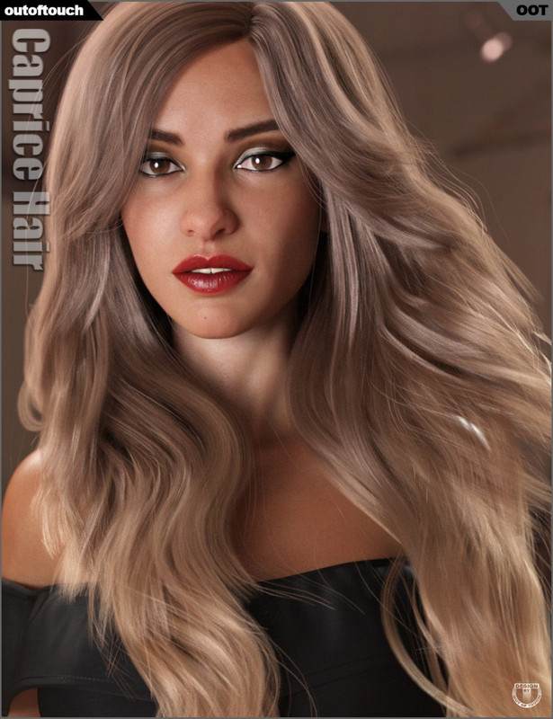 Caprice Hair for Genesis 3 and 8 Female(s)