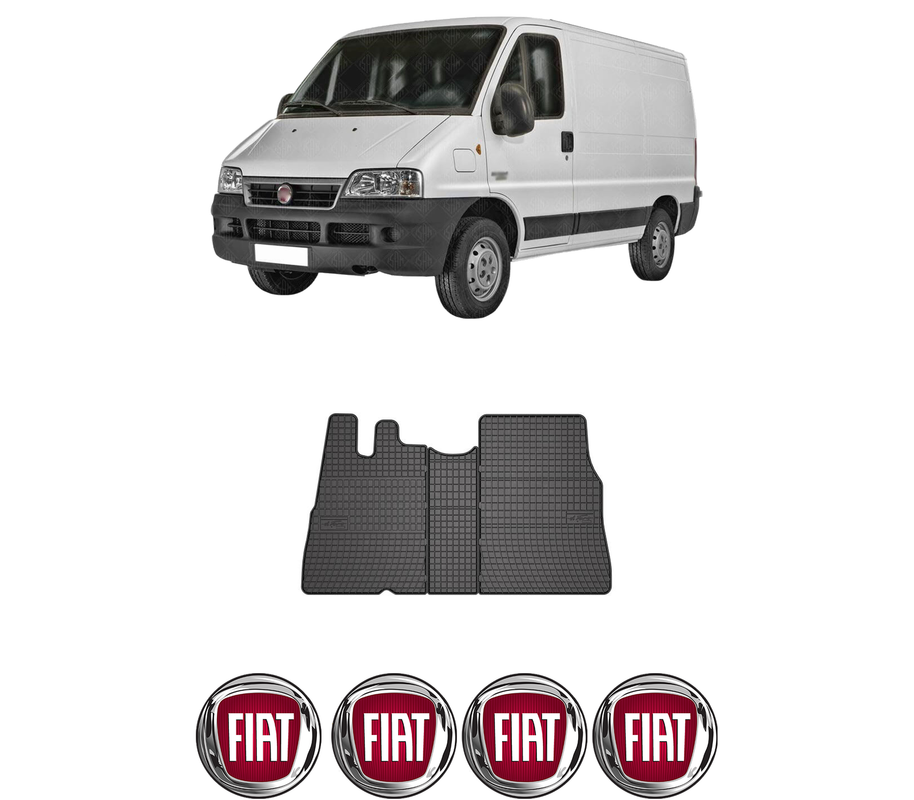 Set covorase presuri FIAT DUCATO Bus (244_) din 2001-2017, auto, din cauciuc thermoplastic, 4 Stickere auto cu FIAT