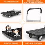 Corvids 500 Kg Portable Plastic Folding Hand Platform Trolley with 2-Y