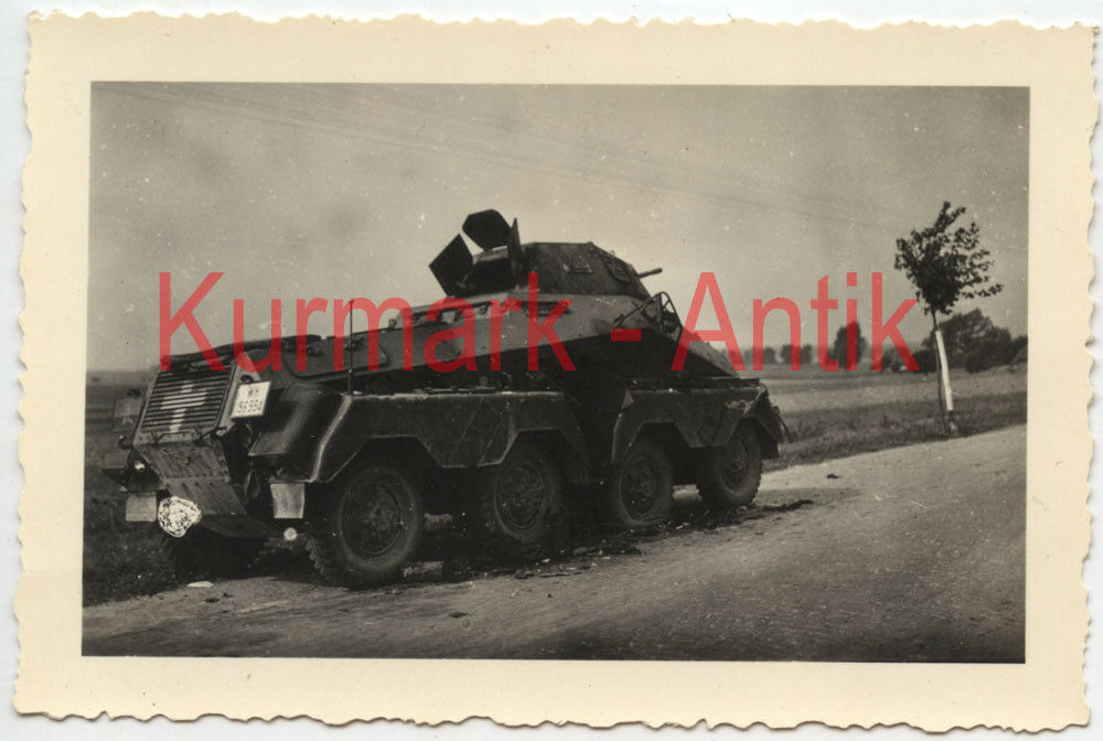 Foto Wehrmacht Pz Abwehr Abtl.545 Polen Panzer Spähwagen 8 Rad b