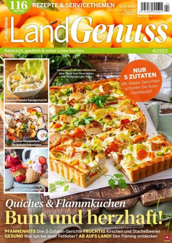 Cover: Landgenuss Magazin Die besten Gerichte der Saison No 04 2022
