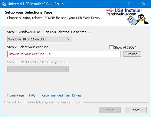 Universal USB Installer v2.0.1.1