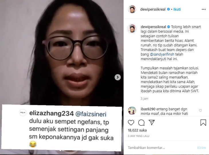Postingan Dewi Perssik