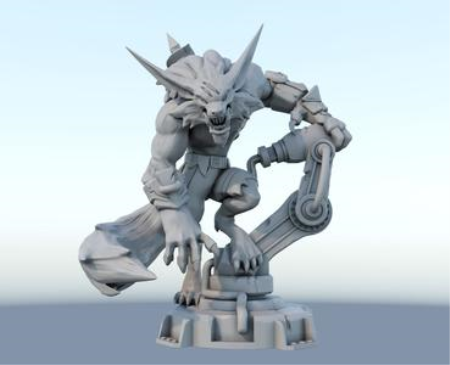 Warwick League of Legends – 3D Print Model Warwick League of Legends – 3D Print Model