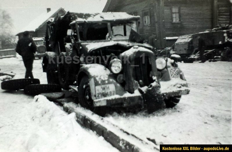 Orig. Fotos Kfz Volltreffer Trümmer 2.WK Kennung