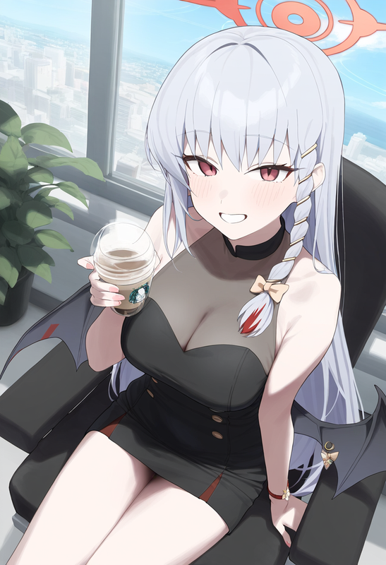 1girl, haruna (blue archive), blue archive, official art, alternate costume, fro s-1150947262