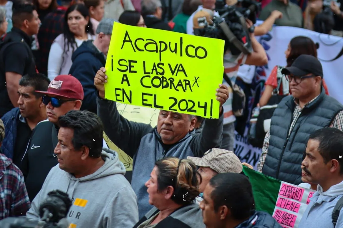 “Acapulco se las va a cobrar en 2024”; caravana de damnificados realiza manifestación en CDMX