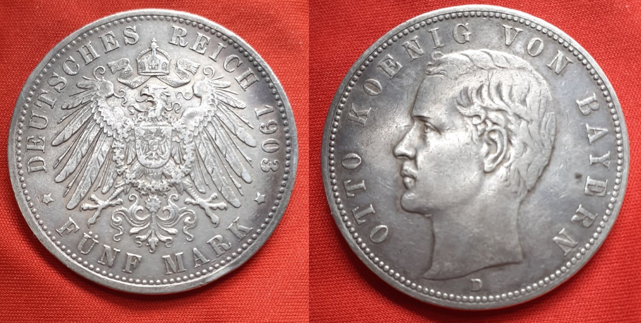 Baviera, 5 mark, 1903 Baviera-5-mark-1903-munich-27-7gr