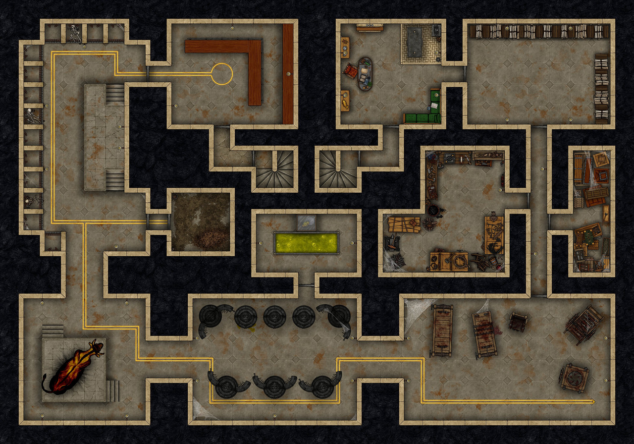 Dungeon Of Fiery Fury 30x21 Ground nogrid nolights