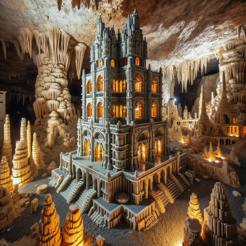 DALL·E 2024-03-27 10.11.52 - Visualize the intricate building from the underground city, now constru