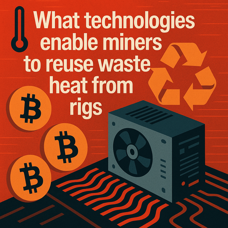What technologies enable miners to reuse waste heat from rigs