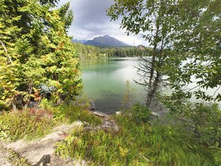 lake and mountains