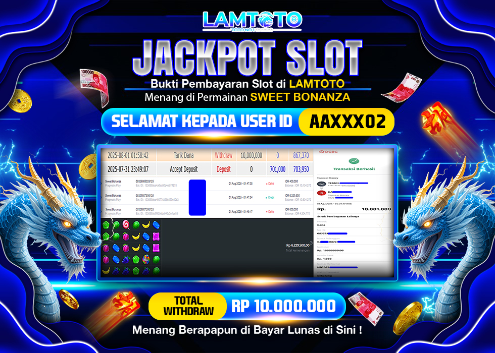 BUKTI JACKPOT LUNAS LAMTOTO