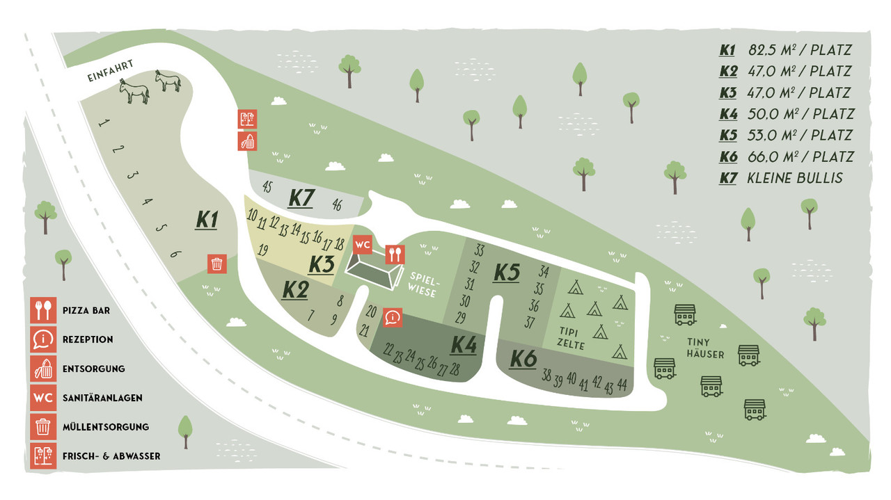 Campingplatz-Lageplan