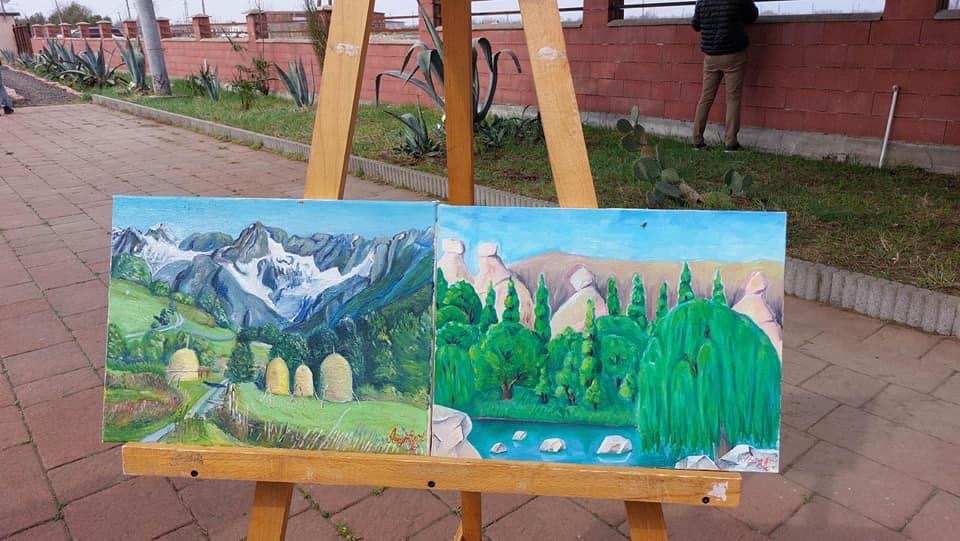 ქუთაისში, ქუთაისელი მეეზოვეების ნახატები გამოიფინა