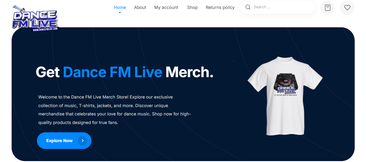 Dance FM merchandise store