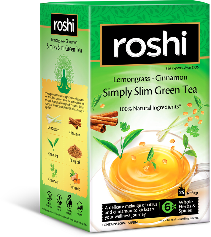 Roshi Simply Slim Green Tea (Lemongrass and Cinnamon)- 25Tbs