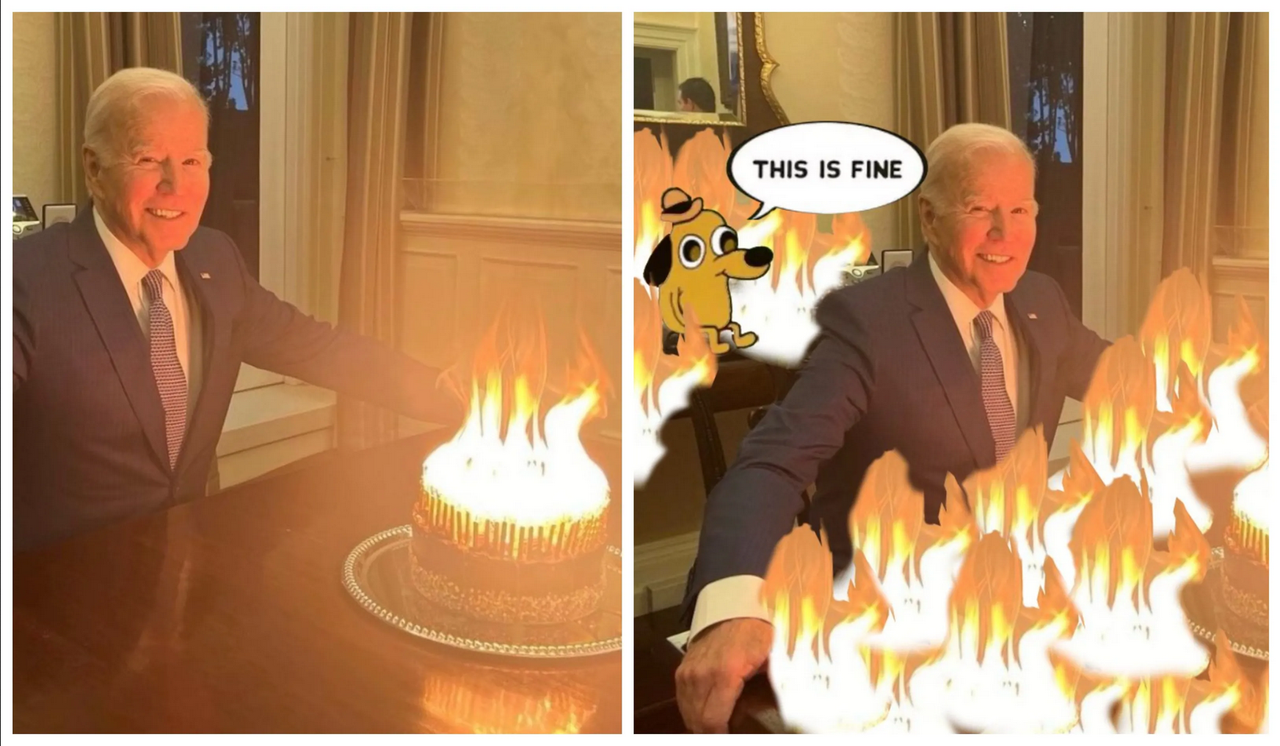 Biden objeto de memes por su pastel con 81 velas: