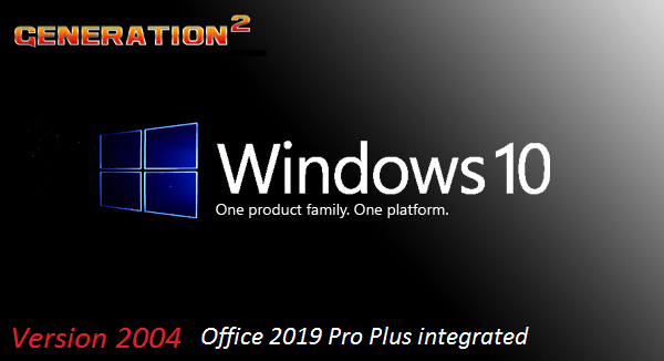 Windows 10 X64 Pro Version 2004 Build 19041.264 incl. Office 2019 ProPlus Multilingual - May 2020