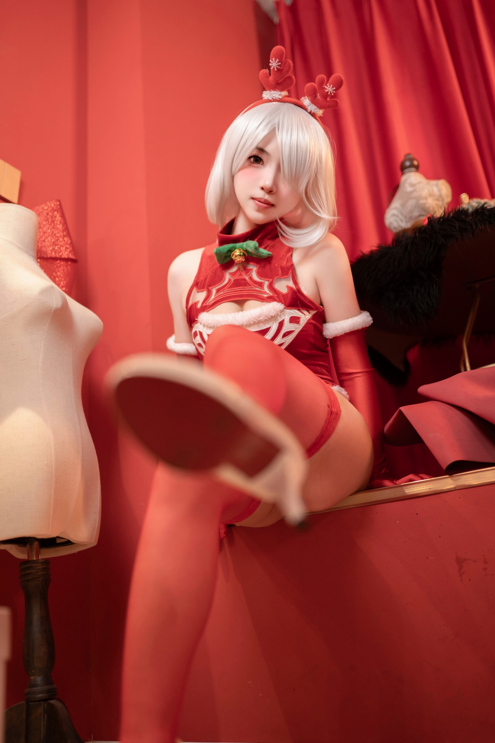 Bangni邦尼 – 尼尔：机械纪元 2B 圣诞 Cosplay 高清写真集（105P-962MB）插图4