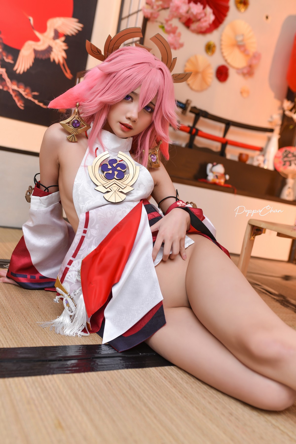 PoppaChan Yae Miko Cosplay (Genshin Impact) – 55 Photos 224MB插图3