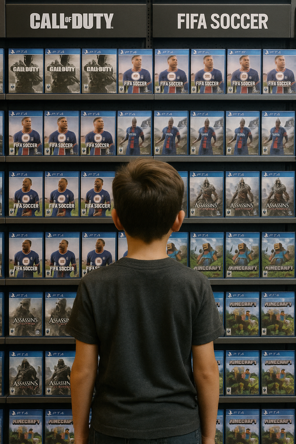 20251003-2151-Boy-in-Videogame-Aisle-simple-compose-01k6nxc0cteq49zp8ks6gfkae2.png