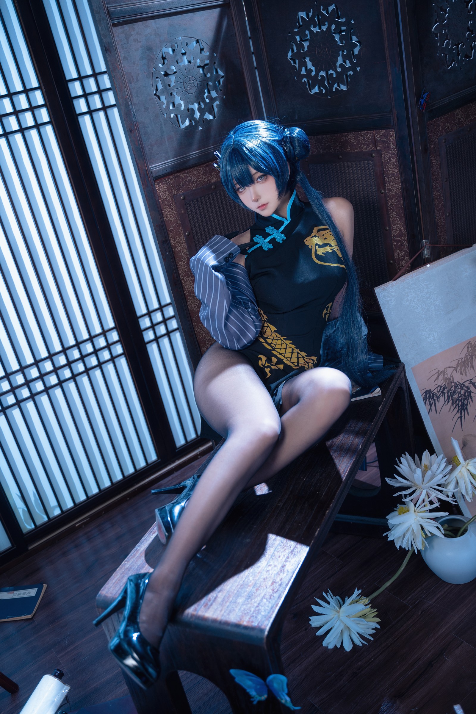 Seya-狮砸 – 蔚蓝档案 妃咲 旗袍 Cos 高清写真（12P-138.2MB）插图5