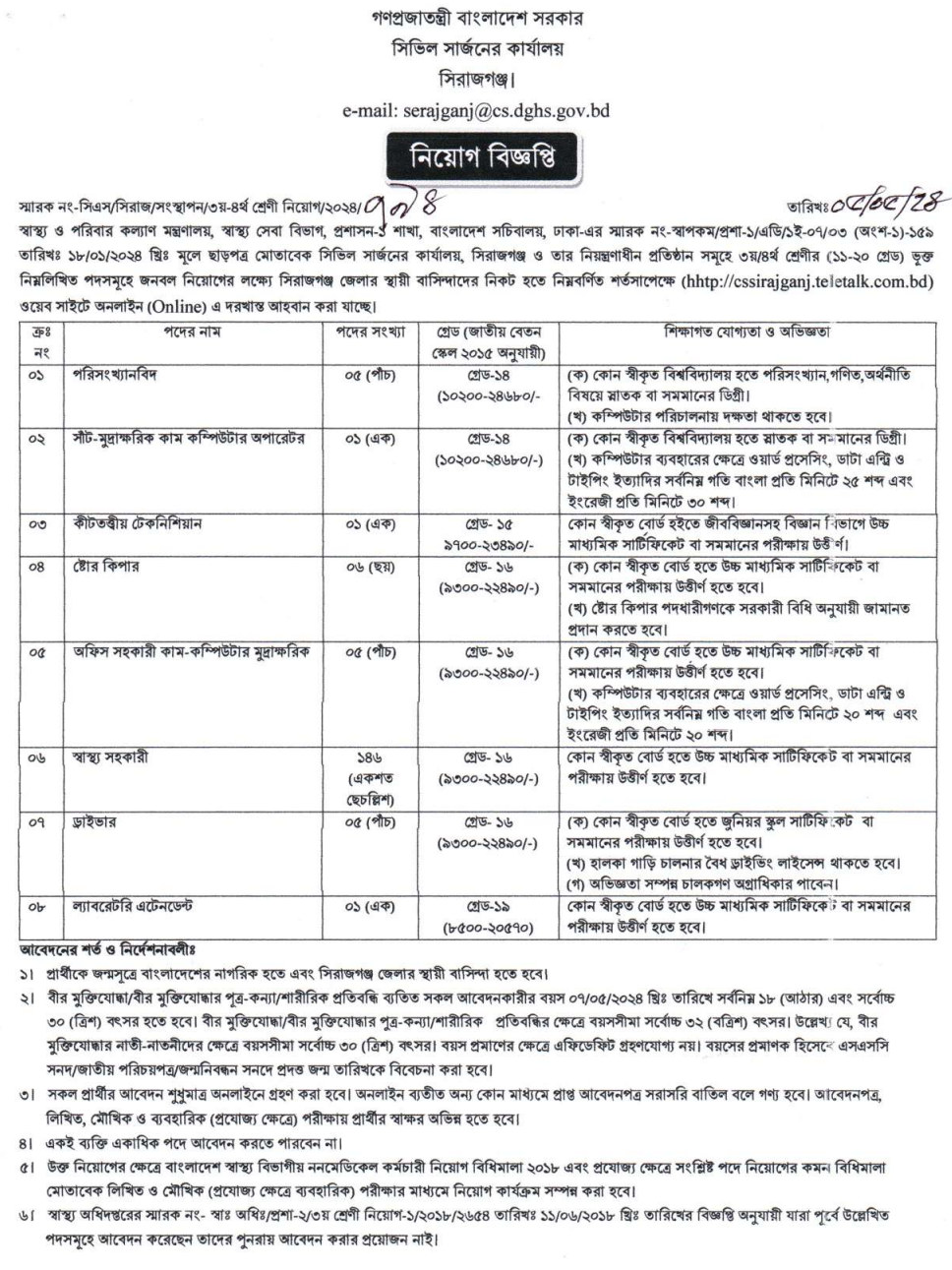 cssirajganj teletalk com bd