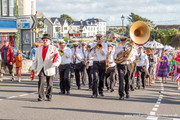 The annual trek through Bude to open the Jazz Festival.