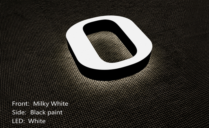 ALC-03-FB acrylic luminous letter with straight edge and dual-side illumination