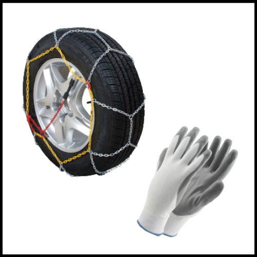 CATENE DA NEVE OMOLOGATE A NORMA DI LEGGE GRUPPO 90 205/55R16 CON GUANTI DA LAVORO IN OMAGGI