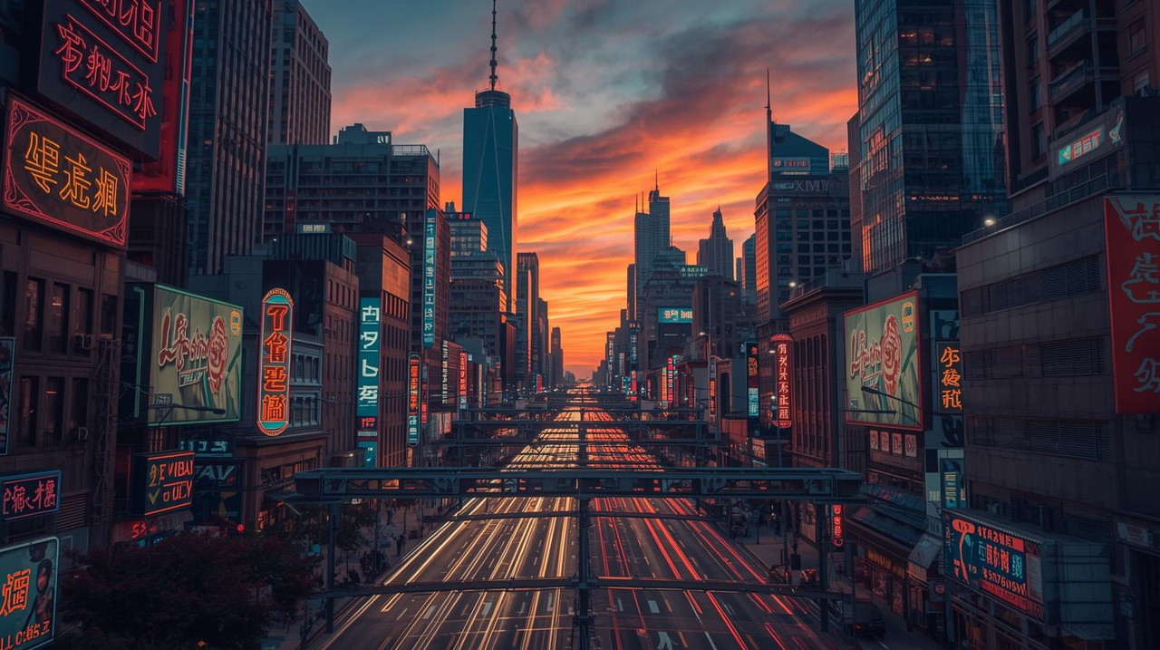 สร างภาพพ นหล งเป นเม องท สดใส