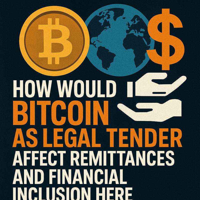 How would Bitcoin as legal tender affect remittances and financial inclusion here
