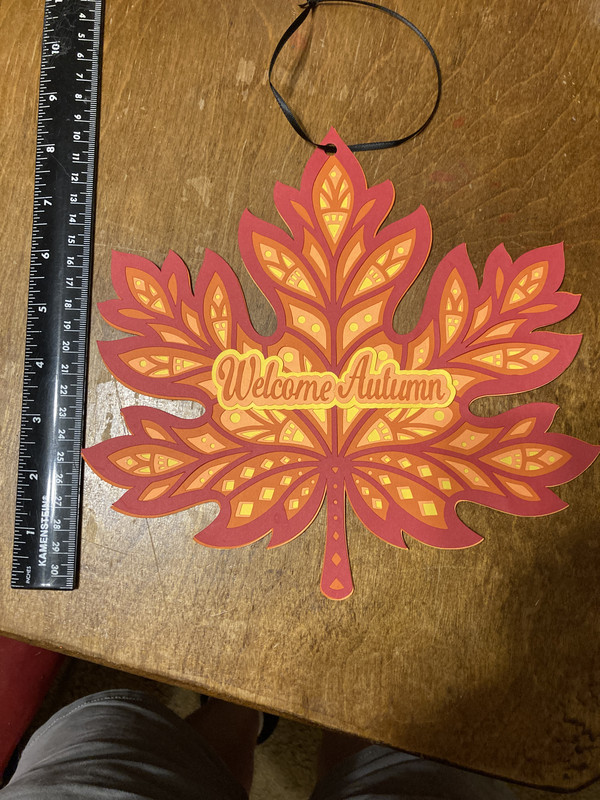 handcrafted leaf mandala