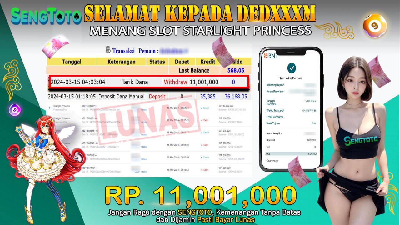 BUKTI PEMBAYARAN SLOT STARLIGHT PRINCESS